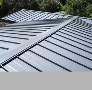Close up of a metal roof