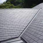Close up of a slate roof