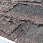Old shingles on a roof