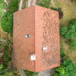 A gable roof from the top view