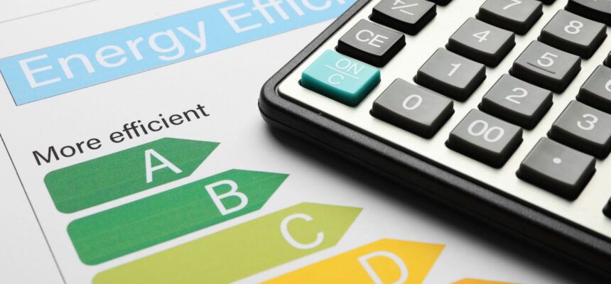 calculator and energy efficiency chart