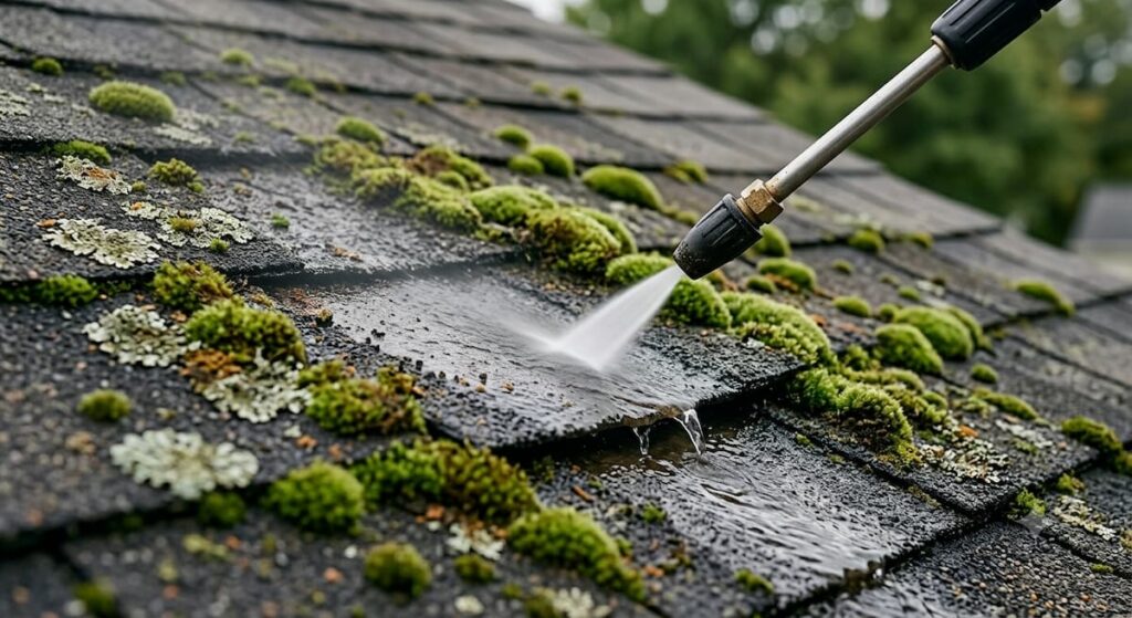 Bergen roof pressure washing