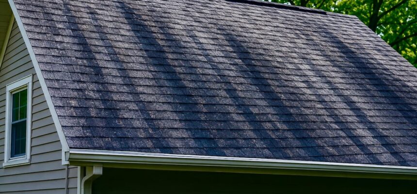Flat, black downward streaks — the most common roof stain, and the easiest to treat early.