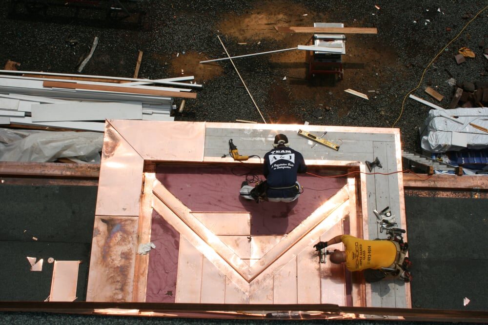 aj copper standing seam metal roofing